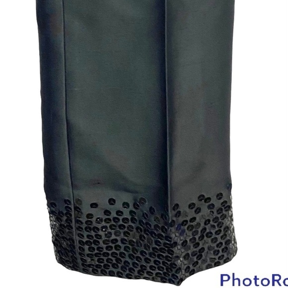 Ann Taylor FANCY DRESS SLACKS Pants 100% Silk w/ Sequin Hem Fully Lined - Picture 6 of 8
